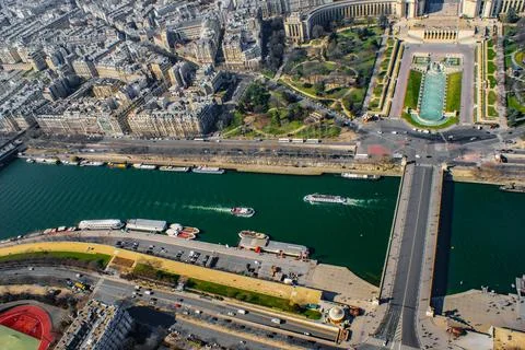 Paris skyline seen from the Eiffel Tower Foto stock