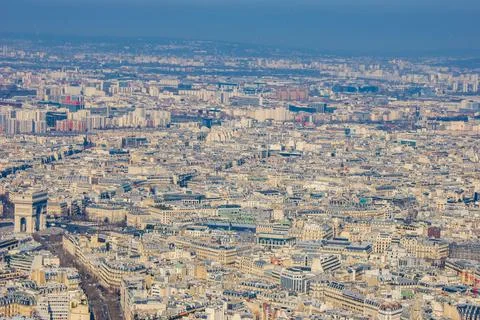 Paris skyline seen from the Eiffel Tower Foto stock
