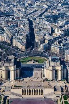 Paris skyline seen from the Eiffel Tower Foto stock