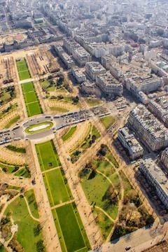 Paris skyline seen from the Eiffel Tower Foto stock