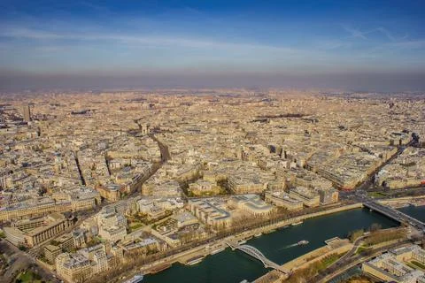 Paris skyline seen from the Eiffel Tower Foto stock