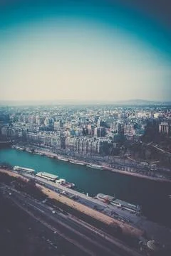 Paris skyline seen from the Eiffel Tower Foto stock