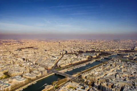 Paris skyline seen from the Eiffel Tower Foto stock