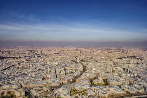 Paris skyline seen from the Eiffel Tower Foto stock