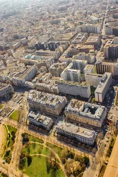 Paris skyline seen from the Eiffel Tower Foto stock