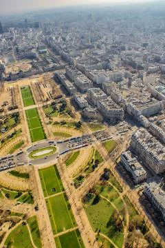 Paris skyline seen from the Eiffel Tower Foto stock