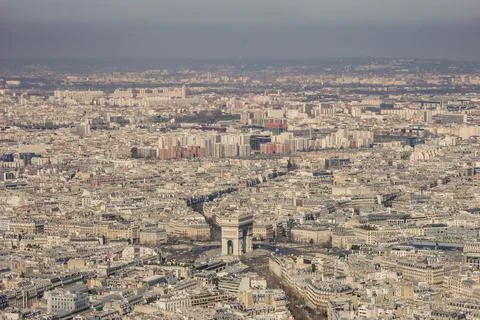 Paris skyline seen from the Eiffel Tower 스톡 사진