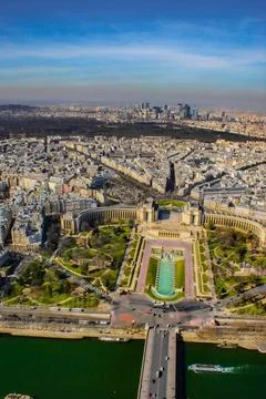 Paris skyline seen from the Eiffel Tower Paris skyline seen from the Eiffe... Foto stock