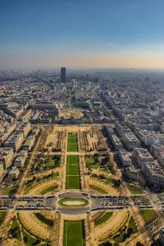 Paris skyline seen from the Eiffel Tower Paris skyline seen from the Eiffe... Foto stock