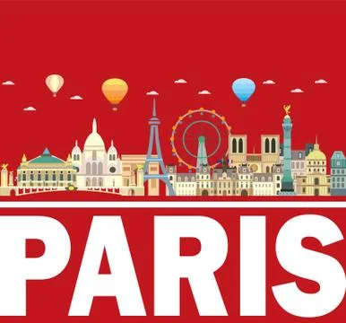 Paris skyline vector, part 13 Stock Illustration