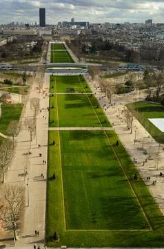 Paris skyline view from Eiffel Tower Stock Photos