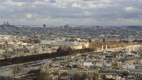 Paris skyline view from Eiffel Tower Stock Photos