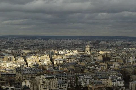 Paris skyline view from Eiffel Tower Stock Photos
