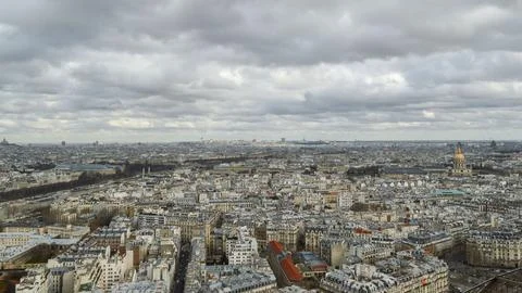 Paris skyline view from Eiffel Tower Stock Photos