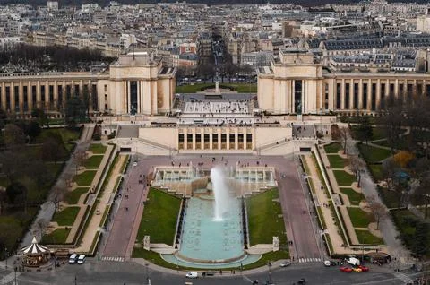 Paris skyline view from Eiffel Tower Stock Photos