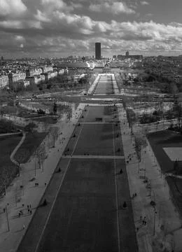 Paris skyline view from Eiffel Tower Stock Photos