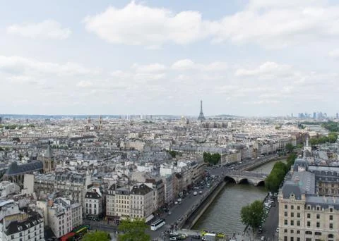 Paris skyline view Stock Photos