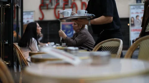 Paris St George Cafe 3 Stock Footage 39697739