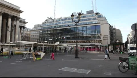 Paris Stock Exchange Stock Footage 8837460