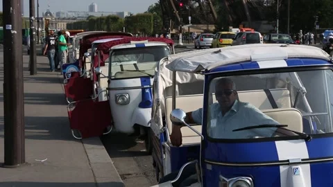 Paris Street Scene Stock Footage 203258136