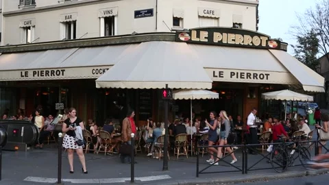 Paris Street Scene Stock Footage 203261251