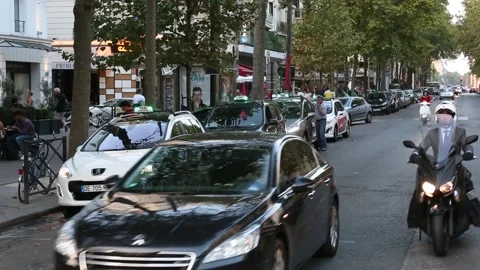 Paris Street Scene Stock Footage 203261321