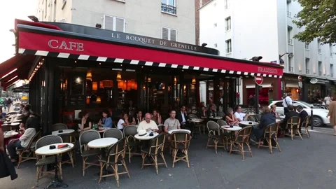 Paris Street Scene Stock Footage 203261502