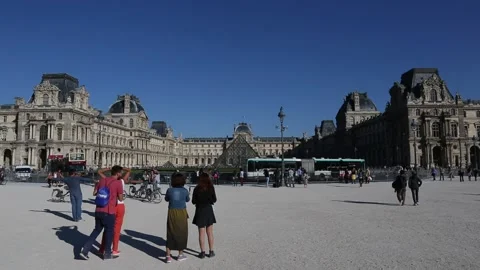 Paris Street Scene Stock Footage 203375295