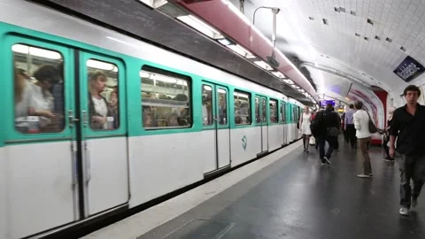 Paris Street Scene Stock Footage 203380175