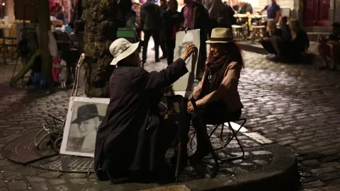 Paris Street Scene Stock Footage 203385807