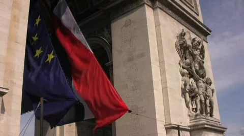 Paris streets 4 arc de triumph Vídeo Stock 282755