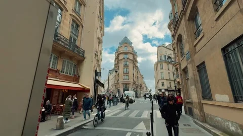 Paris streets 7 edit Stock Footage 346004624