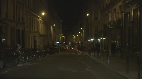 Paris Streets Night Stock Footage 62732115