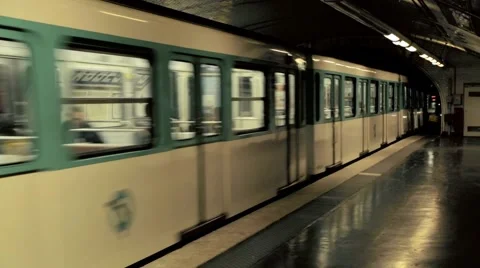 Paris subway Stock Footage 60368786