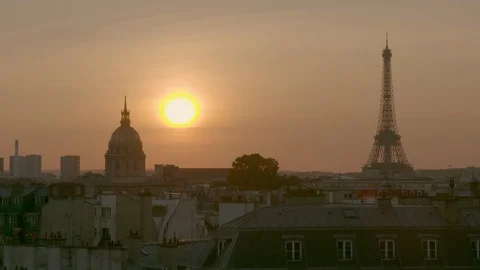 PARIS SUNSET 01 스톡 동영상 95169150