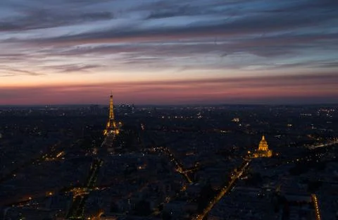 Paris at sunset 스톡 사진