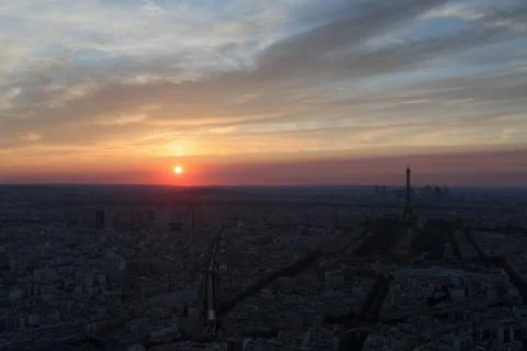 Paris at sunset Stock-Fotos
