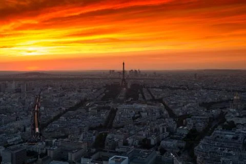 Paris at sunset Foto stock