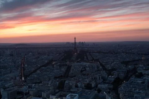 Paris at sunset Foto stock