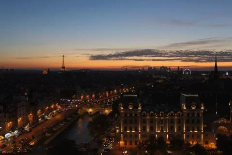 Paris at sunset 写真素材