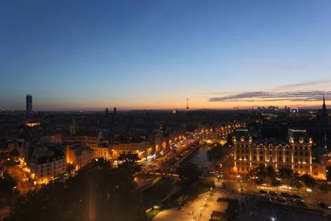 Paris at sunset 写真素材