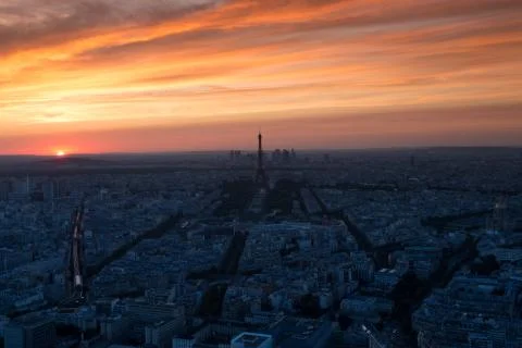 Paris at sunset Foto stock