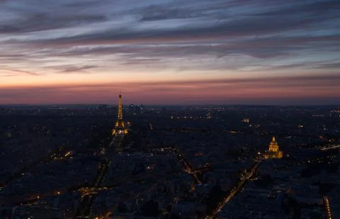 Paris at sunset 스톡 사진