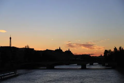 Paris sunset Stock Photos