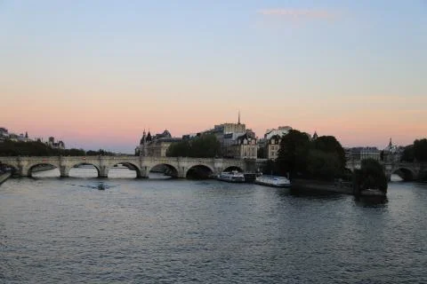 Paris sunset Stock Photos