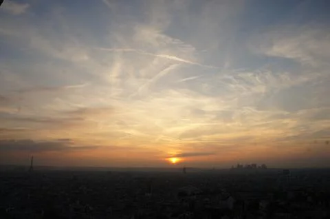 Paris, at sunset Stock Photos