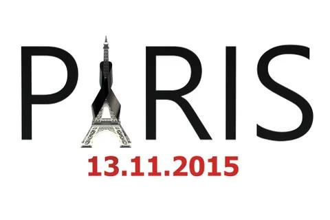 Paris terror attacks concept 스톡 일러스트