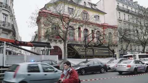 Paris terrorist attacks - Bataclan theater front Stock Footage 57245554