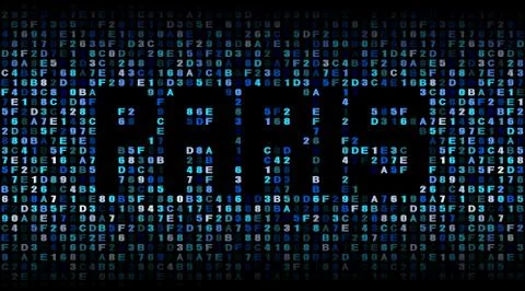 Paris text on hex code illustration イラスト素材