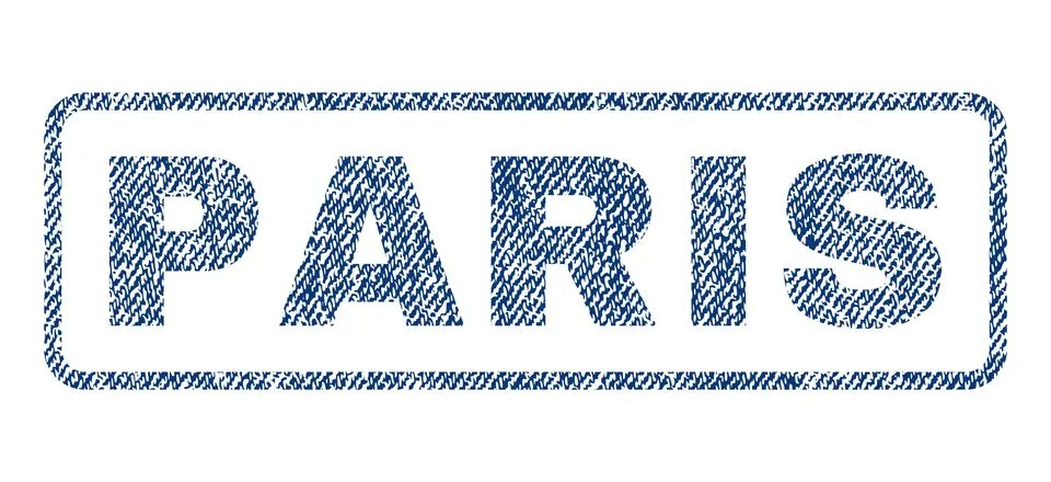 Paris Textile Stamp Stock Illustration